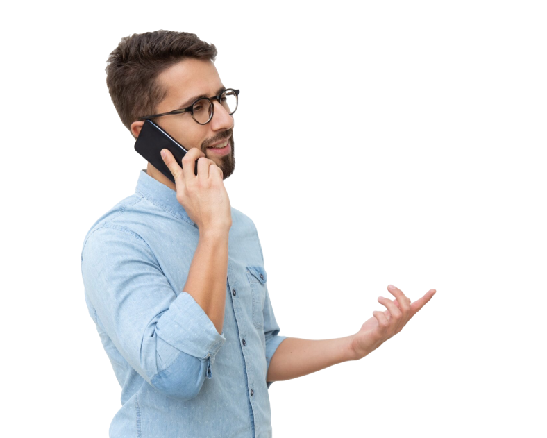 smiling-young-man-talking-by-smartphone